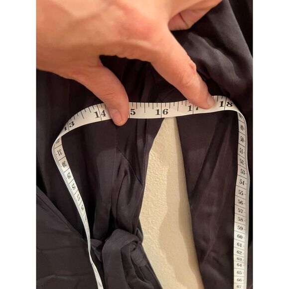 Pure Jill Womens Black Wrap Dress XS Classic Staple Minimalist Office Vixen - Picture 6 of 9